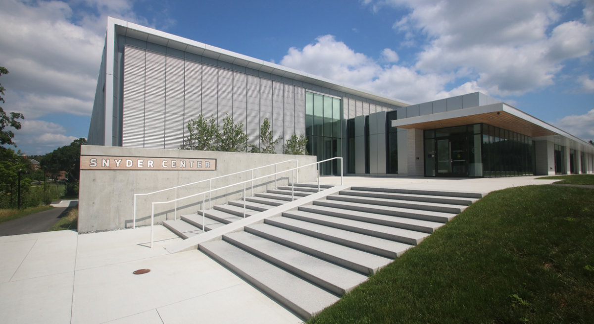 Entrance to the Snyder Center at Phillips Academy, Andover, MA