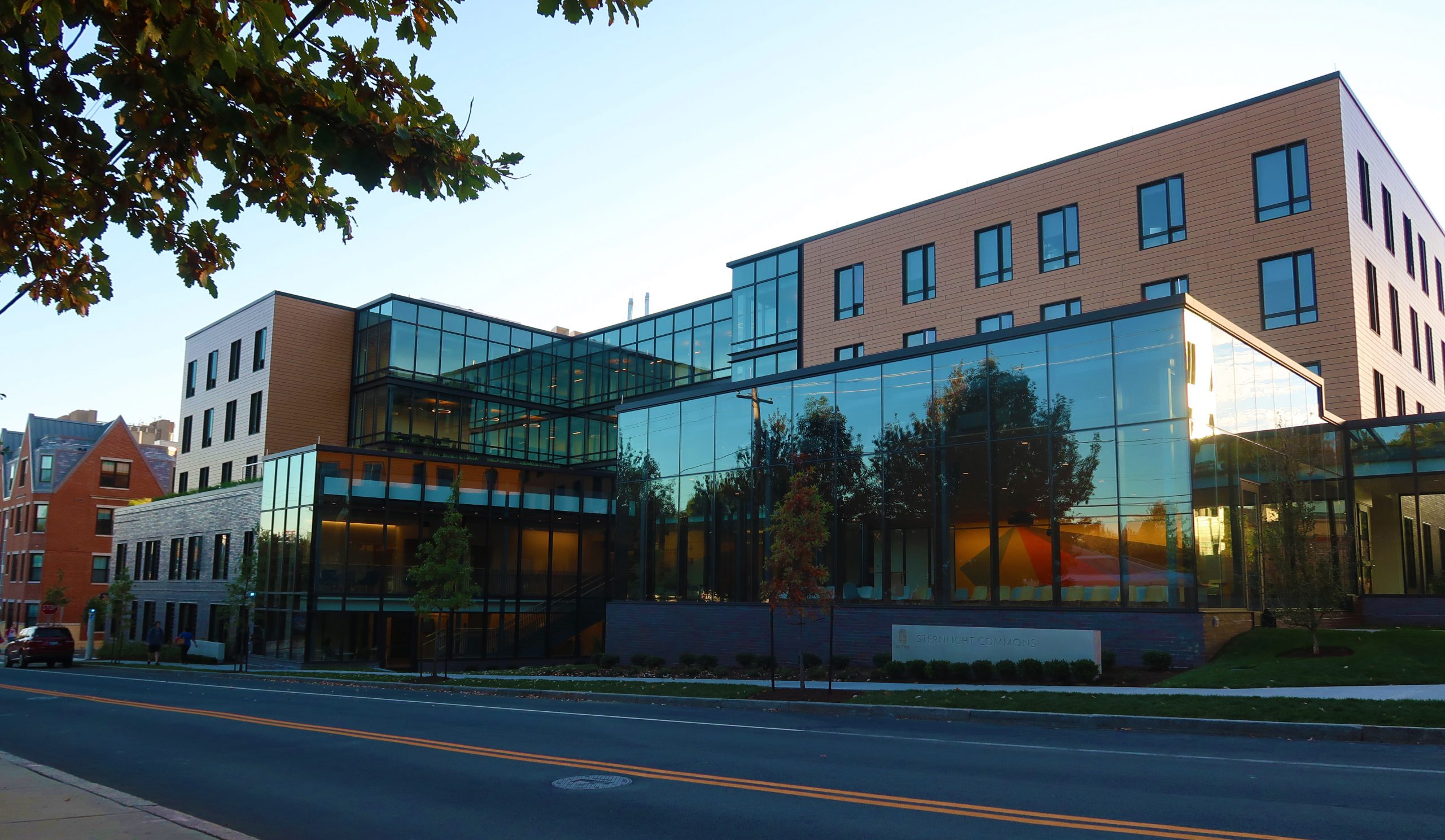 Street view of the Sternlicht Commons and Brown University Health & Wellness Center
